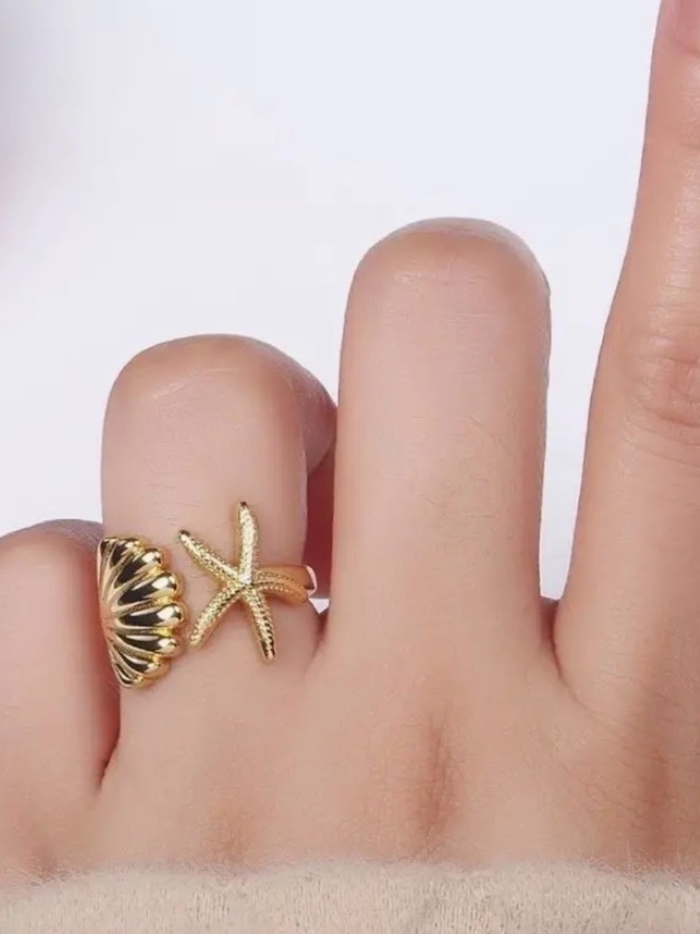14K Gold Filled Ocean Open Ring (3307) - Picture 4 of 4